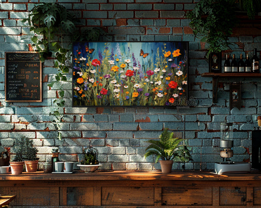 Wildflowers Impressionist Painting Frame TV Art, Wallpaper