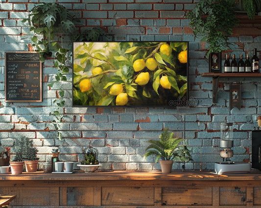 Lemons Painting Frame TV Art, Wallpaper