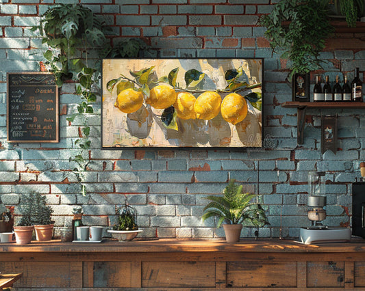 Lemons Painting Frame TV Art, Wallpaper