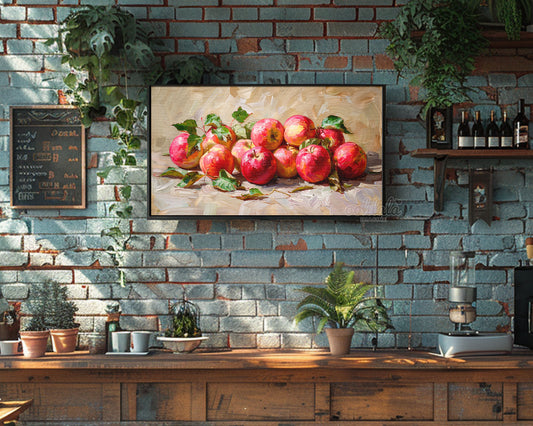 Apple Painting Frame TV Art, Wallpaper