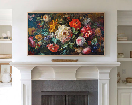 Vintage Flowers Frame TV Art, Wallpaper