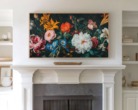 Vintage Flowers Frame TV Art, Wallpaper