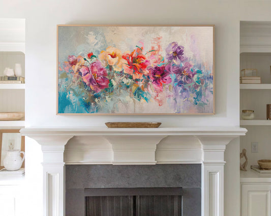 Abstract Flowers Frame TV Art, Wallpaper