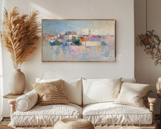 Abstract Riverside Landscape Frame TV Art, Wallpaper