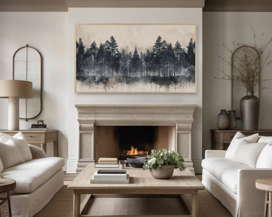 Forest Landscape Watercolor Frame TV Art, Wallpaper