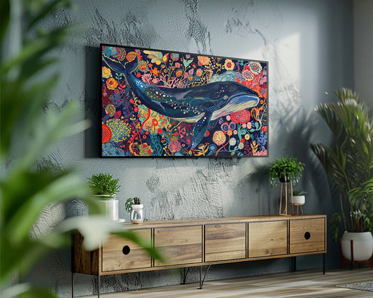 Whale Artistic Painting Frame TV Art Wallpaper