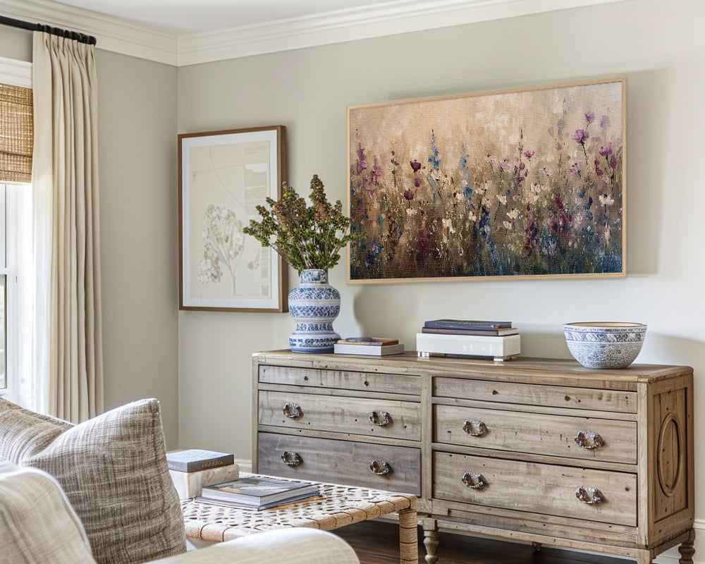 Abstract Wildflowers Frame TV Art, Wallpaper