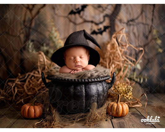 Newborn Halloween Digital Backdrop
