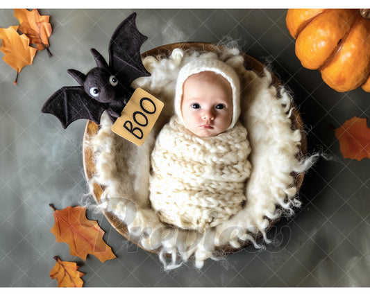 Autumn Halloween Newborn Digital Backdrop