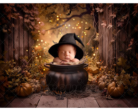 Newborn Halloween Digital Backdrop