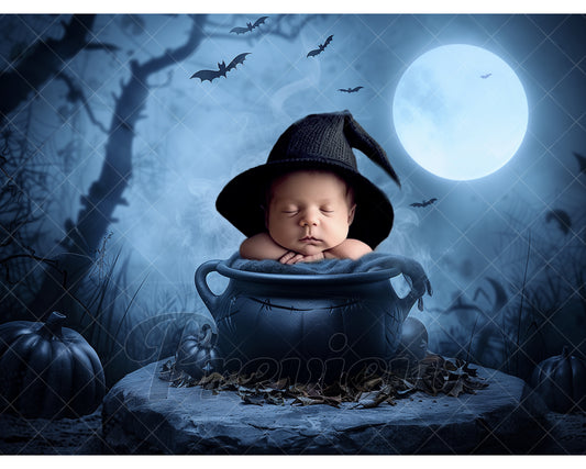 Newborn Halloween Digital Backdrop