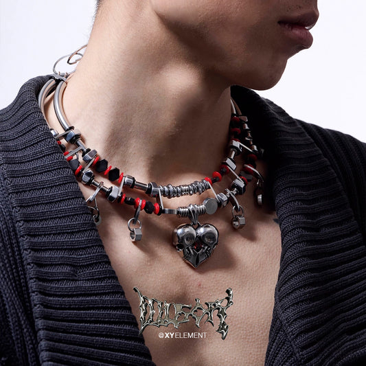 Gothic Punk Mechanical Stainless Steel Choker Necklace