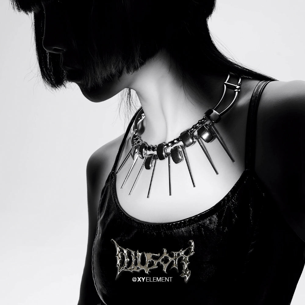 Blade Runner Stainless Steel Choker Necklace