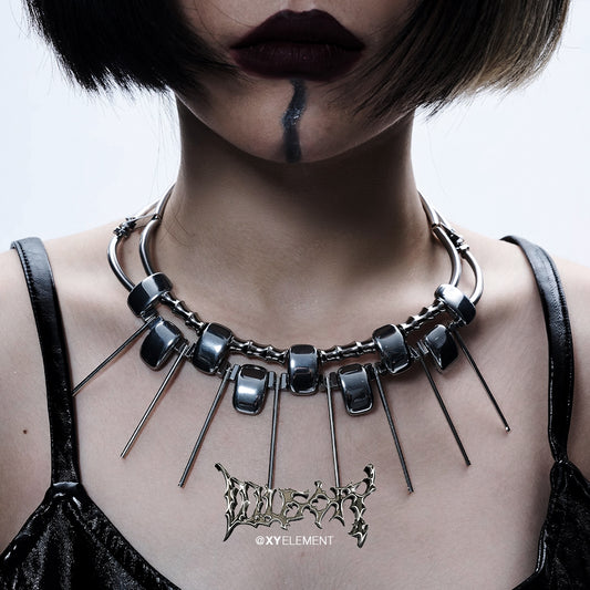 Blade Runner Stainless Steel Choker Necklace