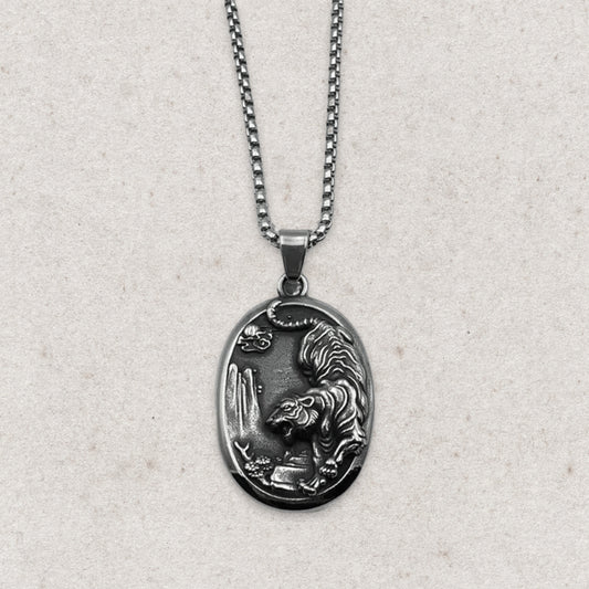 Tiger Pendant Jungle Stalker Necklace