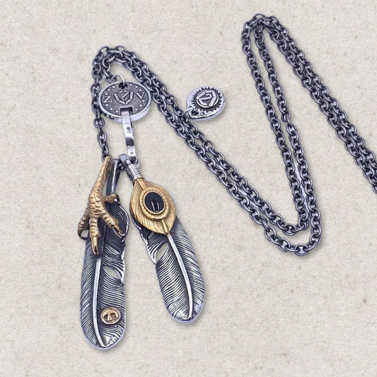 Goro's Inspired Feather Pendant Setup Necklace