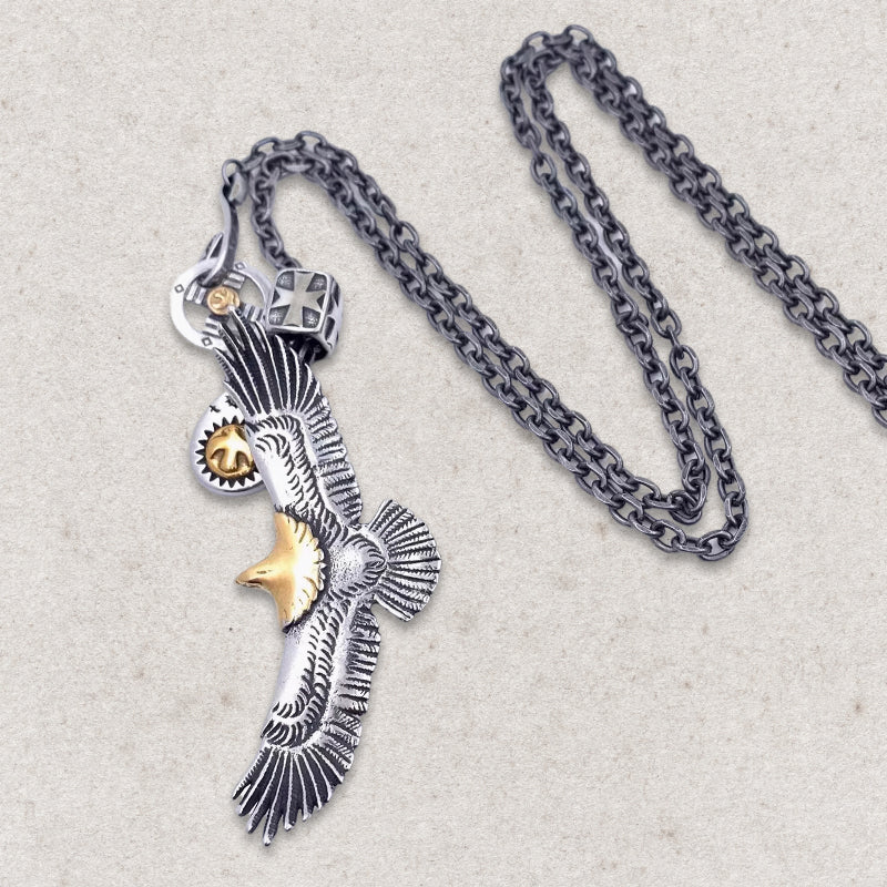 Spared Eagle Pendant Setup Necklace – XY ELEMENT - Main Image
