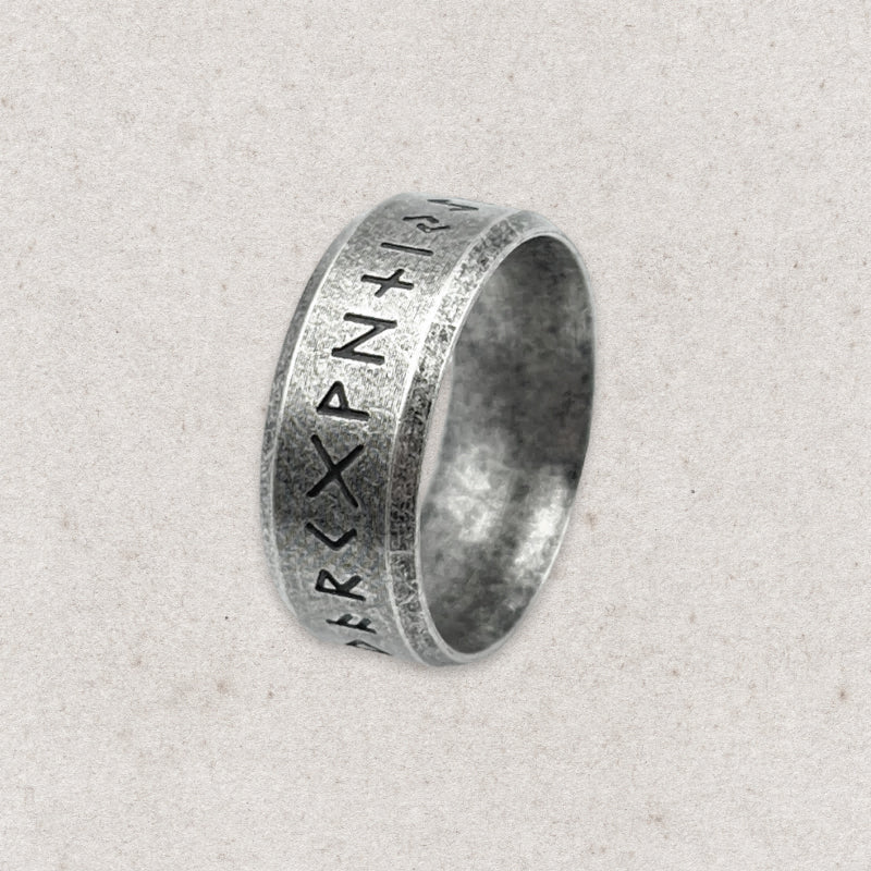 Minimalist Viking Runes Ring