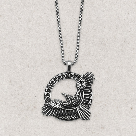 Tribal Eagle Hawk Pendant Necklace