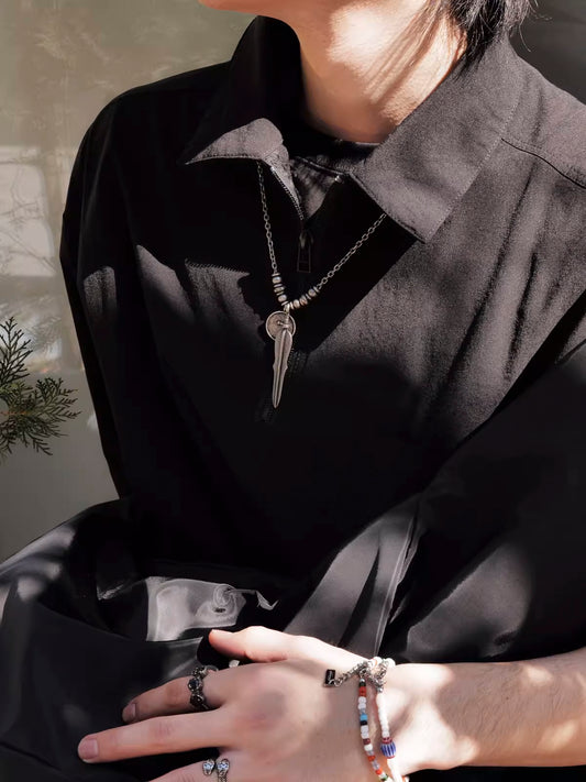 Stainless Steel Feather Necklace