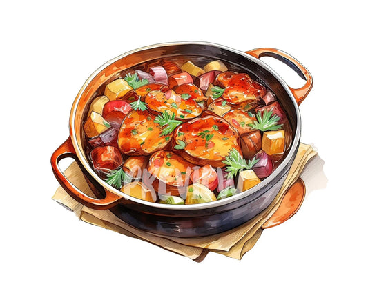 Watercolor Stew Clipart