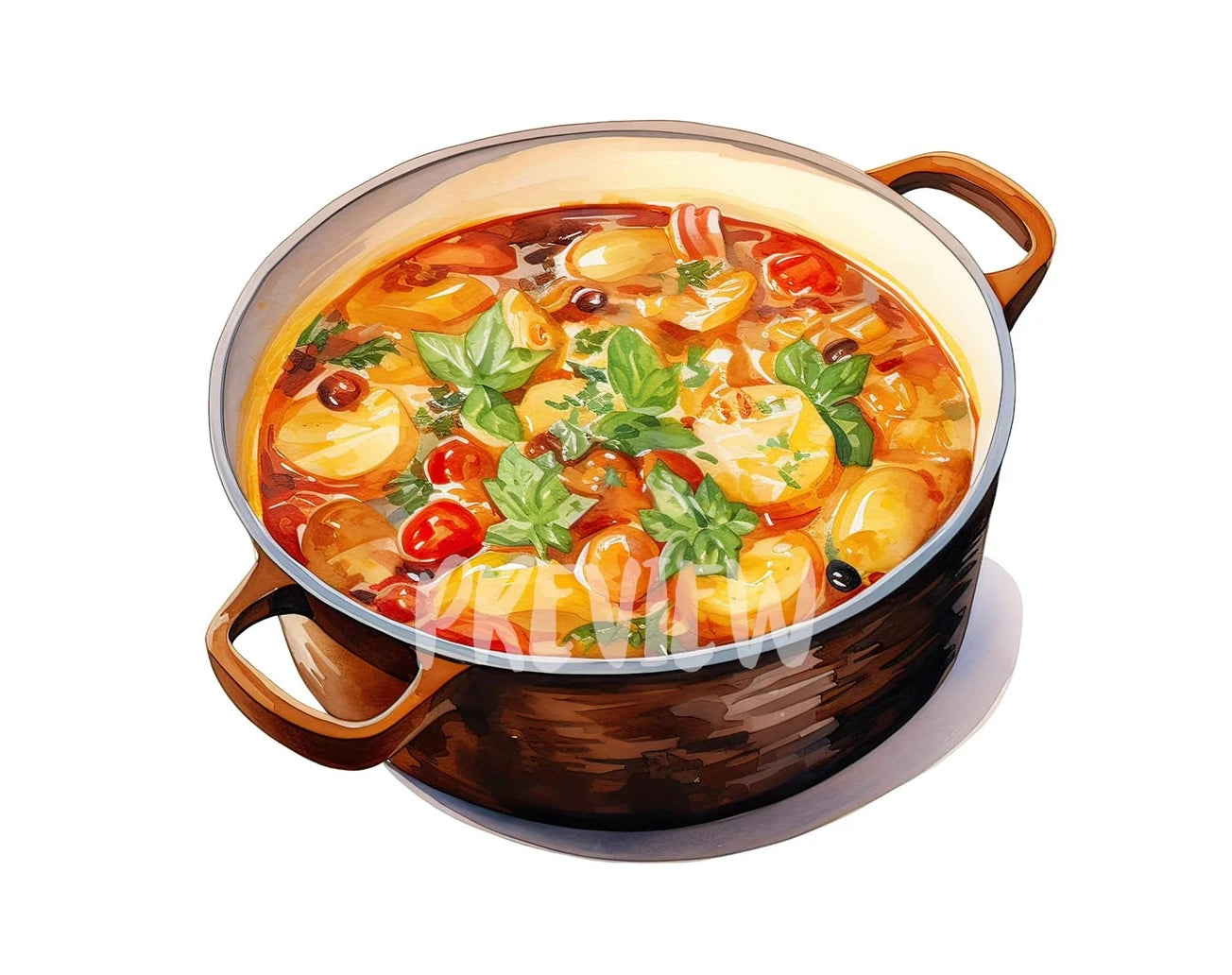 Watercolor Stew Clipart