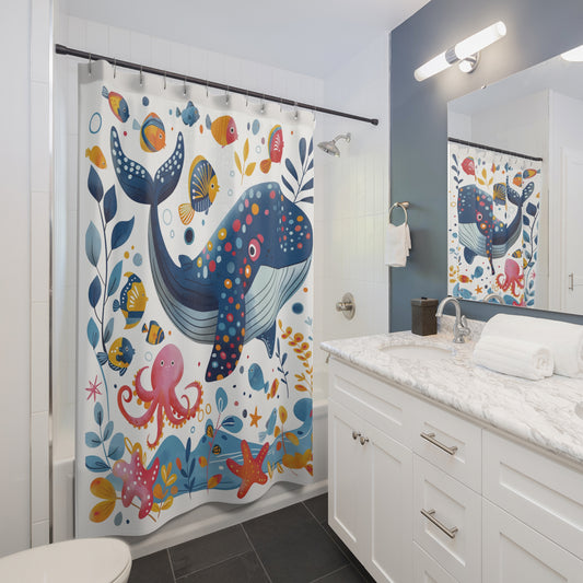 Whimsical Underwater Shower Curtain