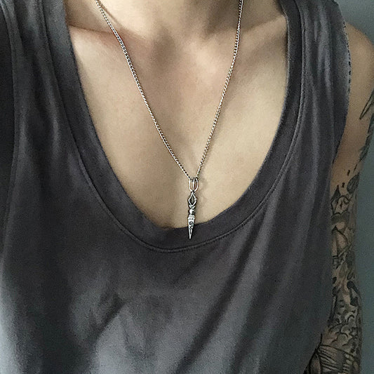 Vajra Tibetan rdo-rje Stainless Steel Necklace