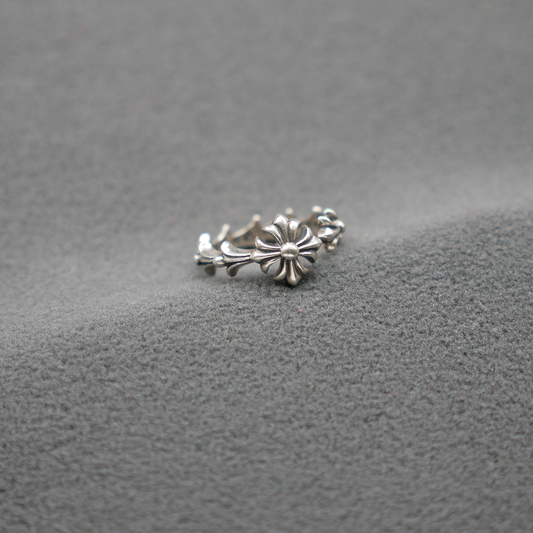 Floral Gothic Ring, Open Ring, Pinky Ring