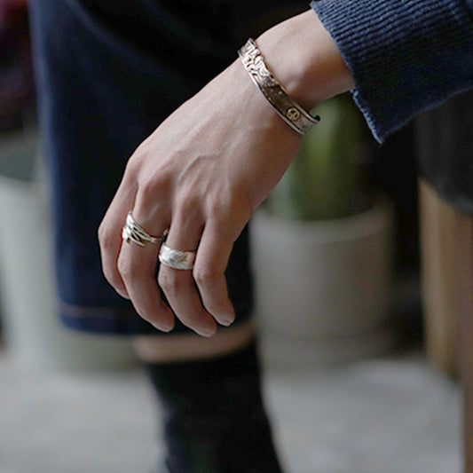 Sterling Silver Lighting Bolt Star Ring