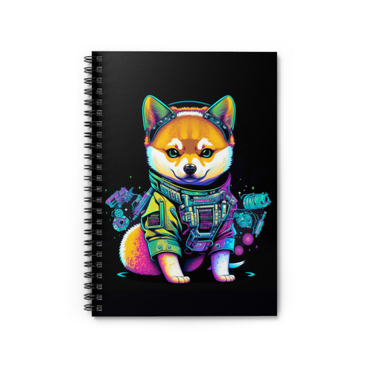 Cyberpunk Shiba Inu Dog Notebook