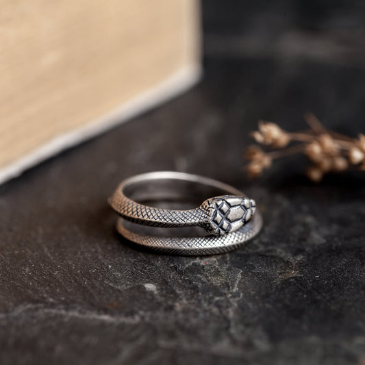 Snake Ring Wrapped Adjustable Ring