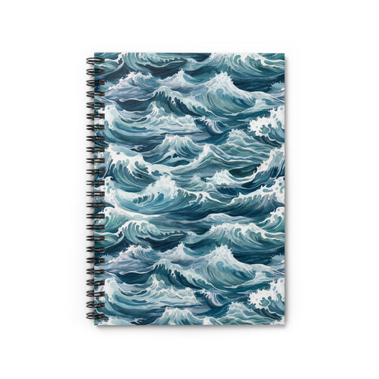 Ocean Waves Pattern Notebook