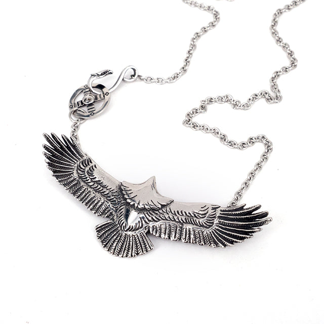 Spread Wings Eagle Stainless Steel Choker Necklace