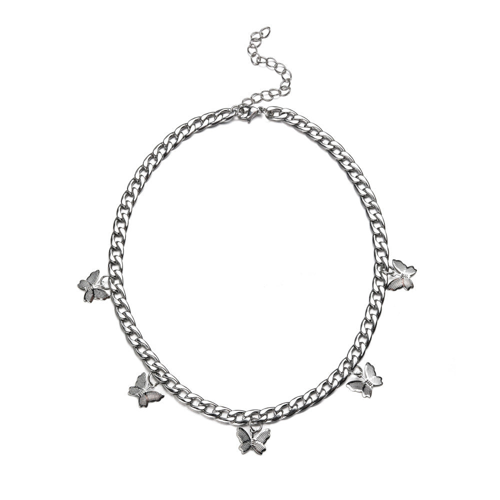 小蝴蝶 IG INS TikTok 同款 嘻哈項鍊 N1023