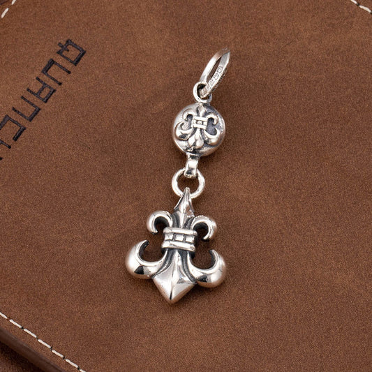 Fleur De Lis with Cross Ball Pendant - Vendors
