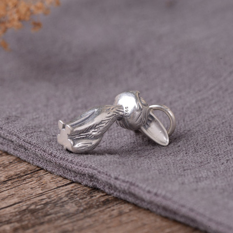 Orgonite Sphynx Cat Silver Charm Pendant