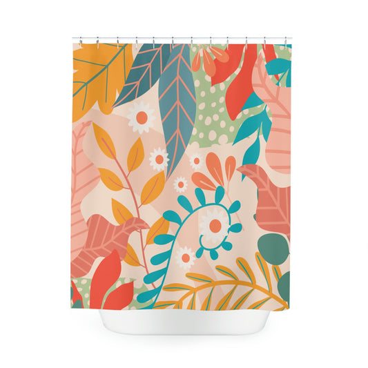 Boho Floral Shower Curtain (3)