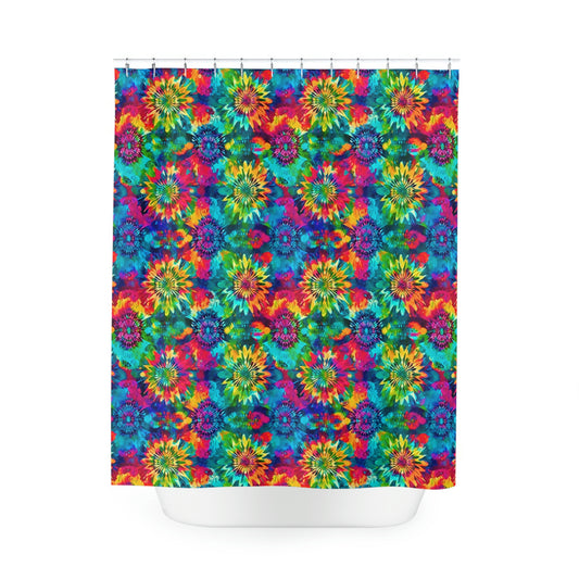 Boho Tie Dye Shower Curtain