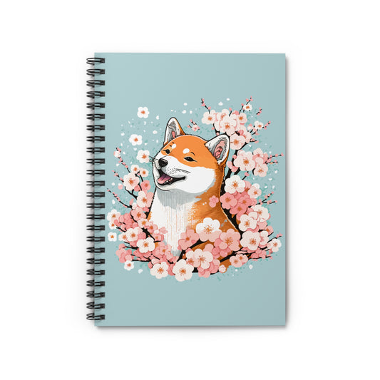 Adorable Shiba Inu Sakura Blossom Notebook