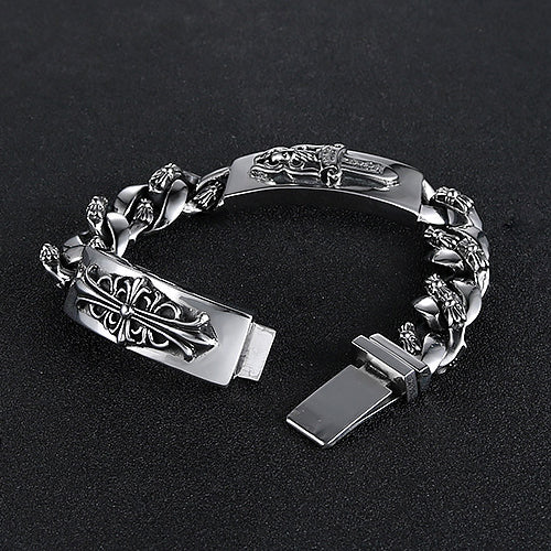 聖劍十字花古巴鍊 霸氣手鍊 B3035