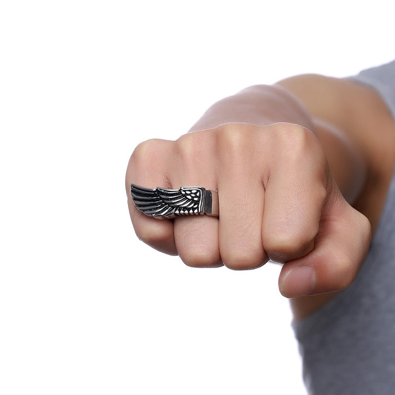 Angel's Wing Steel Ring