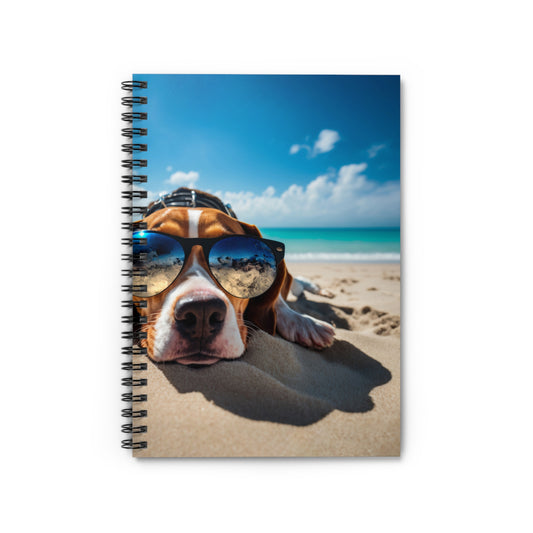 Relaxing Dog Sunbathing Spiral Notebook