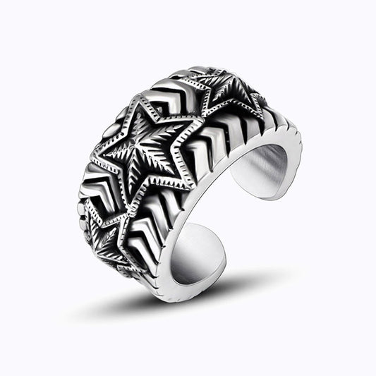 C★S風格 星星波紋戒指 R2004