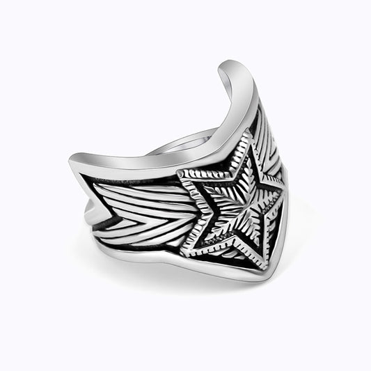 C★S風格 星星盾牌戒指 R2016