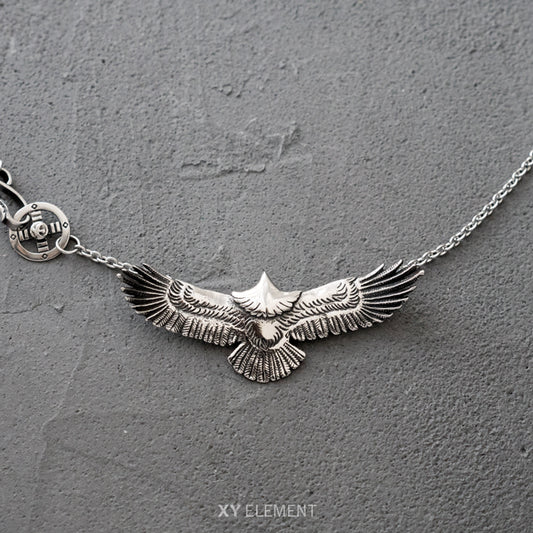 Spread Wings Eagle Stainless Steel Choker Necklace