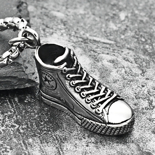 Converse All Star High Top Sneaker Stainless Steel Pendant Necklace