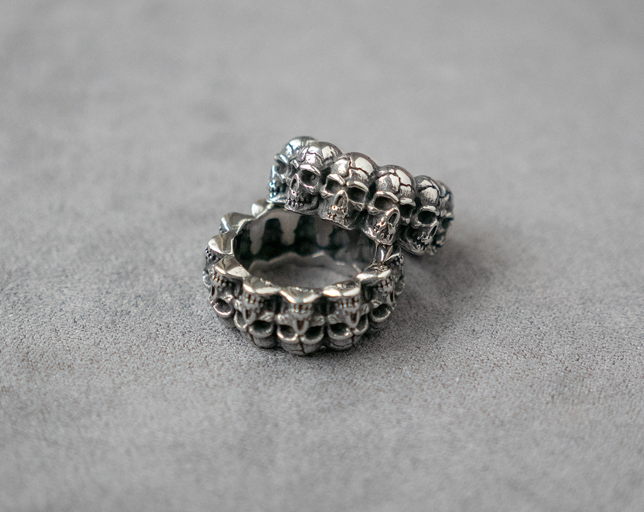 Skull Wrap Band Ring 316L Stainless Steel