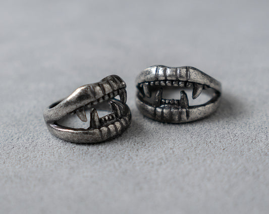 Vampire Teeth Ring Mouth Ring 316 Stainless Steel, Gothic, Punk, Rock Ring