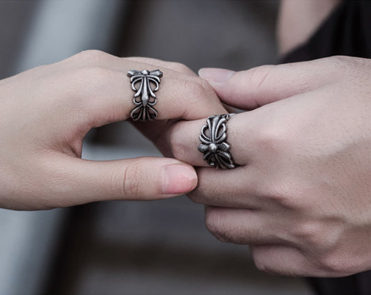 Floral Ring 316 Stainless Steel, Gothic, Punk, Rock Ring